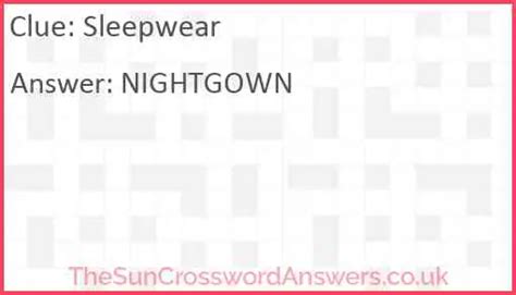 Sleepwear Answers .